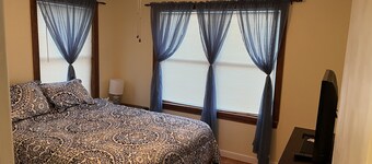 Cozy home with easy access to the main highway thru town, but in quiet area. 