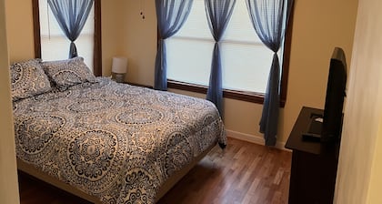 Cozy home with easy access to the main highway thru town, but in quiet area.