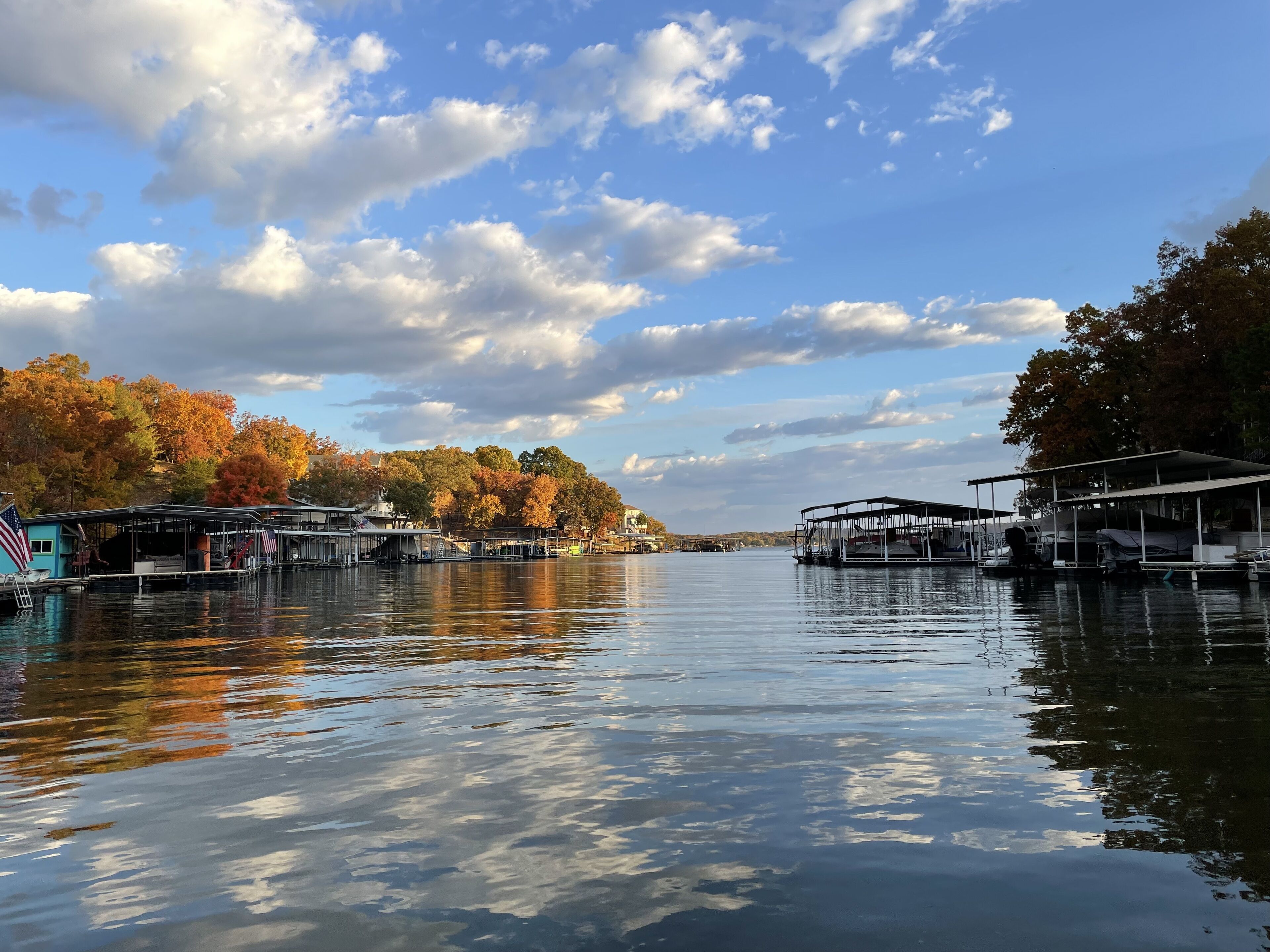 Fall colors from our dock! 
