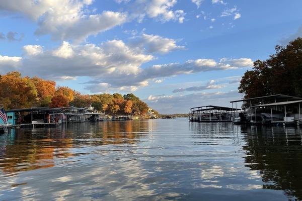 Fall colors from our dock!