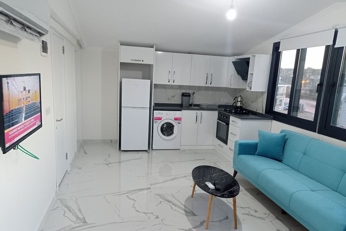Condo familiar, 1 habitación, para no fumadores, vista al mar | Cocina privada | Refrigerador con congelador, parrilla de estufa y plancha de cocina