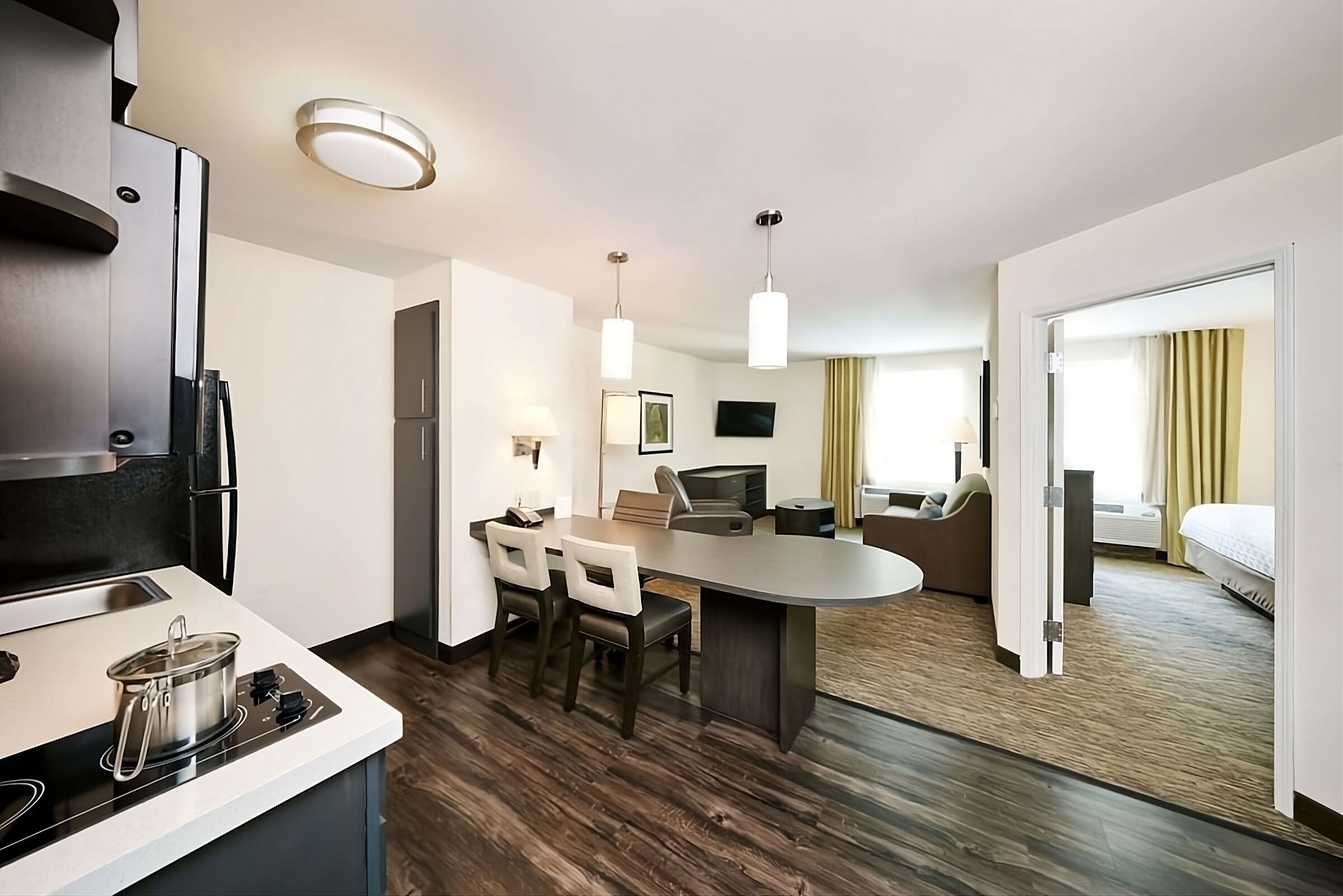 Gather comfortably in an open-plan suite made for relaxing.