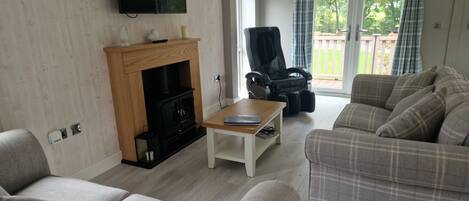 Televisor i llar de foc