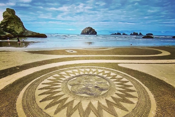 Perto da praia, toalhas de praia