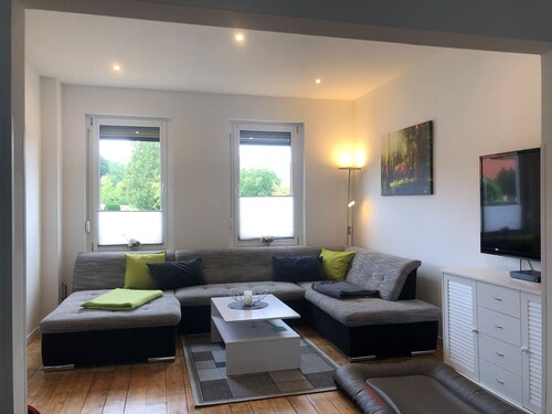 Dog-friendly Harz vacation home with fireplace, garden & space for 10 people