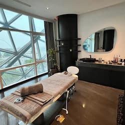 Phòng trị liệu đôi, phòng tắm hơi, bồn tắm thủy lực, phòng xông hơi
