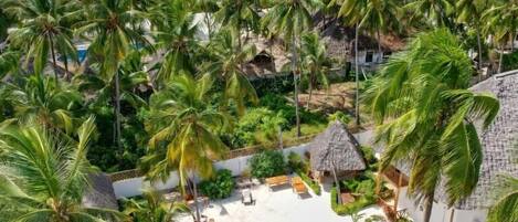 2 albercas al aire libre, sombrillas en la alberca y camastros