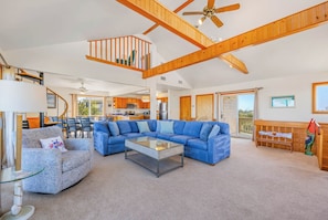 Smart TV, stereo - Oceanfront Home in Waves with Hot Tub, Smart TVs, Grill. Don't Waves Goodbye! (Waves)