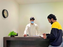 Check-in/check-out kiosk