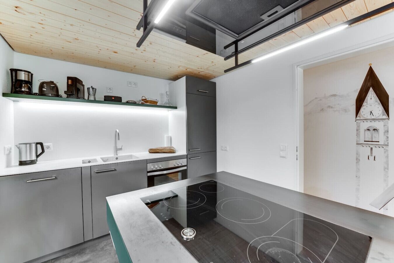 Refrigerador, horno, parrilla de estufa y lavavajillas 