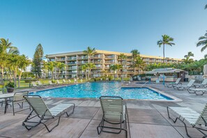 A heated pool - Maui Sunset A415: 1  BR, 2  BA Condominium in Kihei, Sleeps 5 (Kihei)