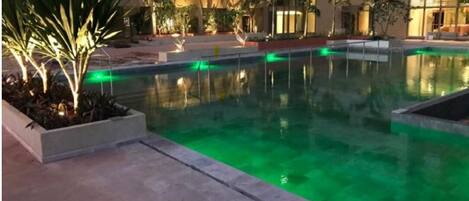 A heated pool