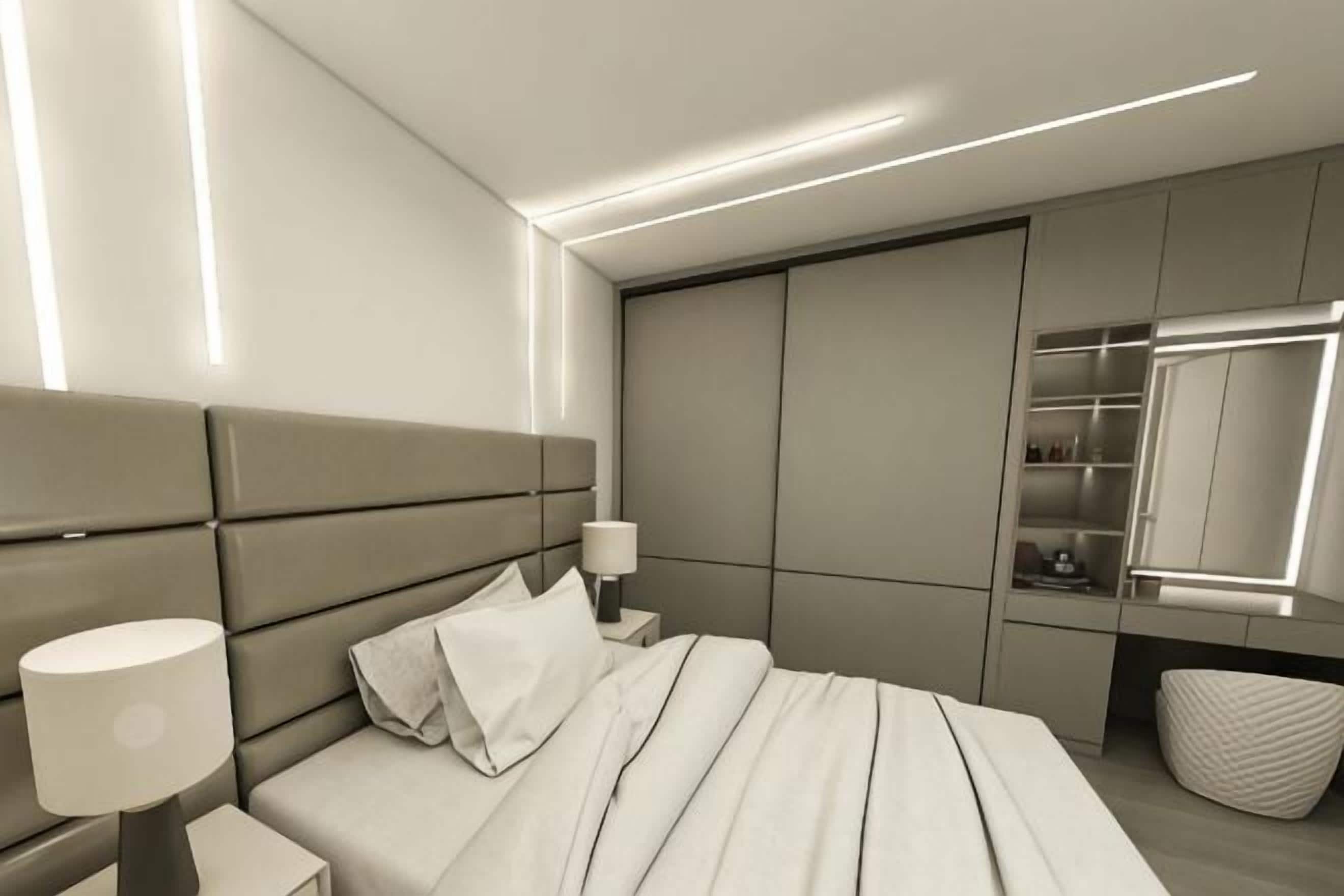 Minibar, caja fuerte, escritorio y espacio para trabajar con un portátil