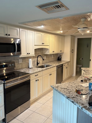 Microwave, oven, stovetop, dishwasher