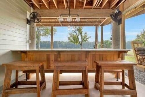 Cajun rustic industrial studio style