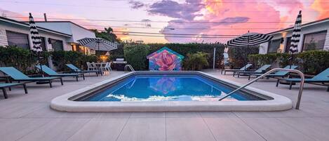 A heated pool