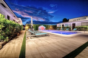 A heated pool