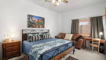 Desk, iron/ironing board, travel crib, free WiFi