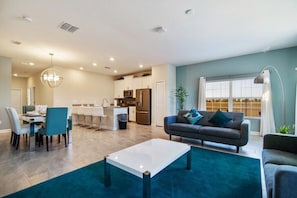 Luxury Townhome, 5 Bedrooms, Corner | Living area | Flat-screen TV