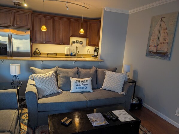 Smart TV, fireplace, video games, DVD player - Quaint, quiet condo minutes from Lake Geneva (Lake Geneva)