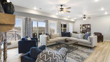 Smart TV, fireplace, video games