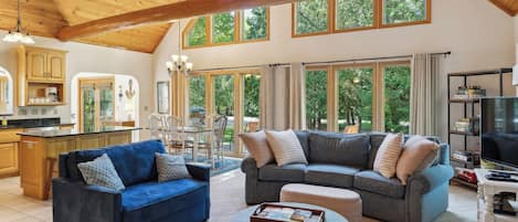 Smart TV, DVD player, books