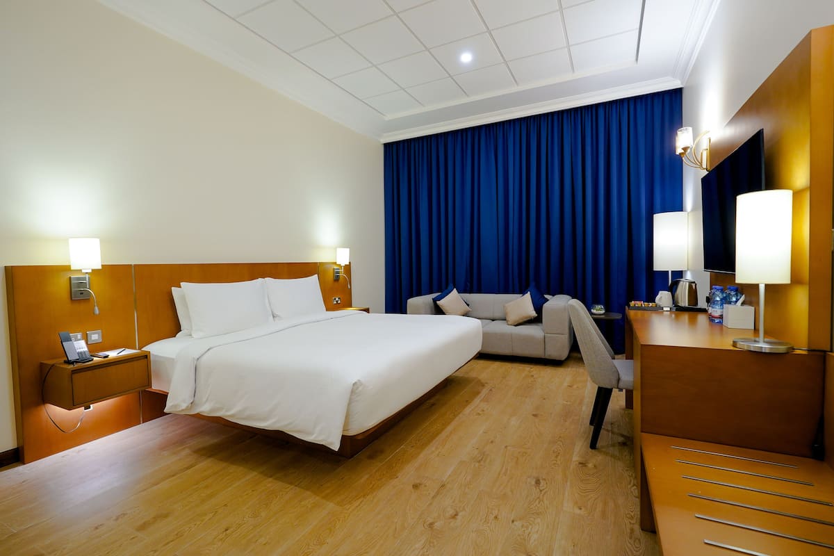 In-room safe, desk, blackout curtains, iron/ironing board