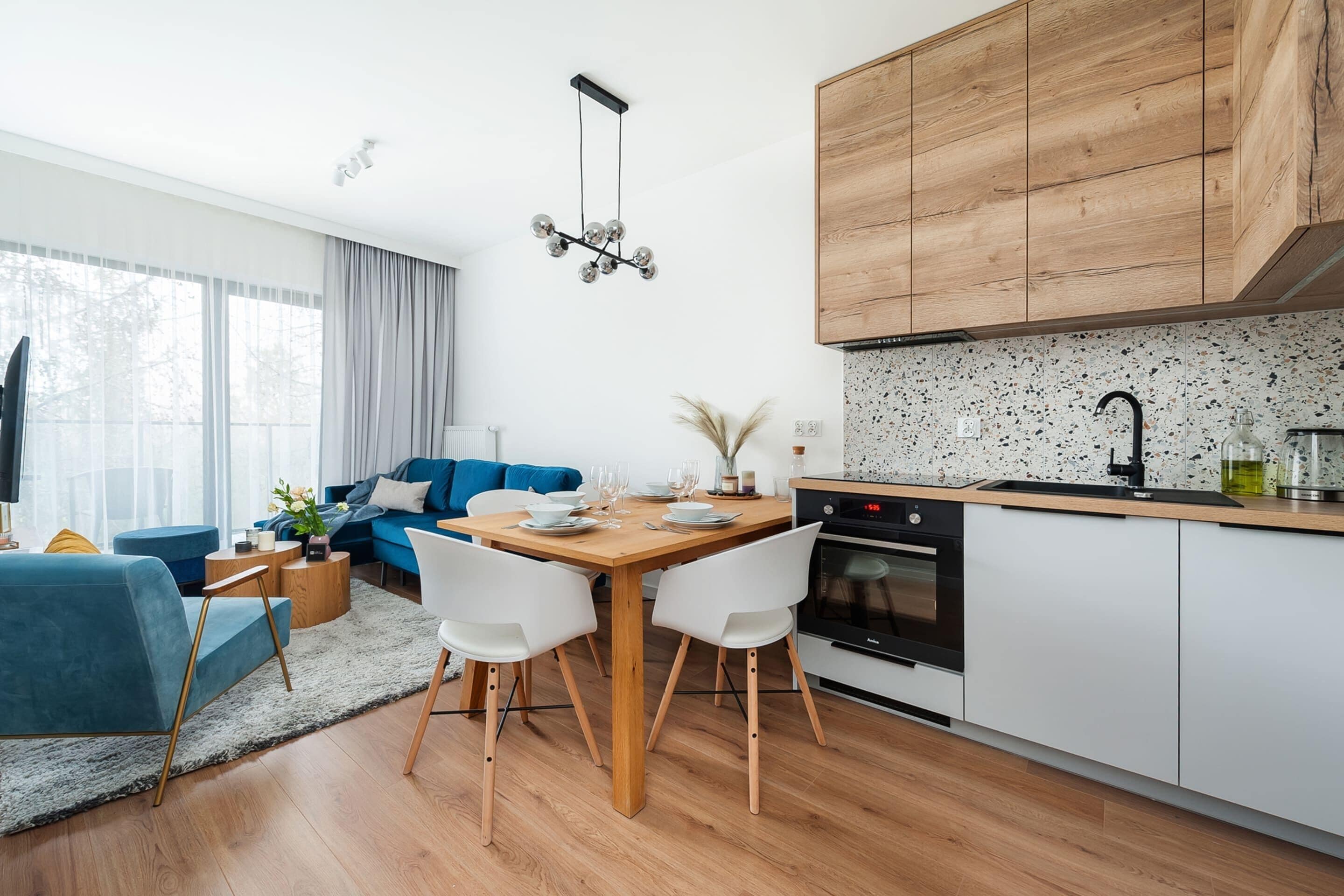 Comfort Apartment | Private kitchen | Full-size fridge, oven, stovetop, dishwasher