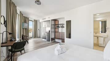Studio exécutif, 1 lit double, terrasse | 1 chambre, literie de qualité supérieure
