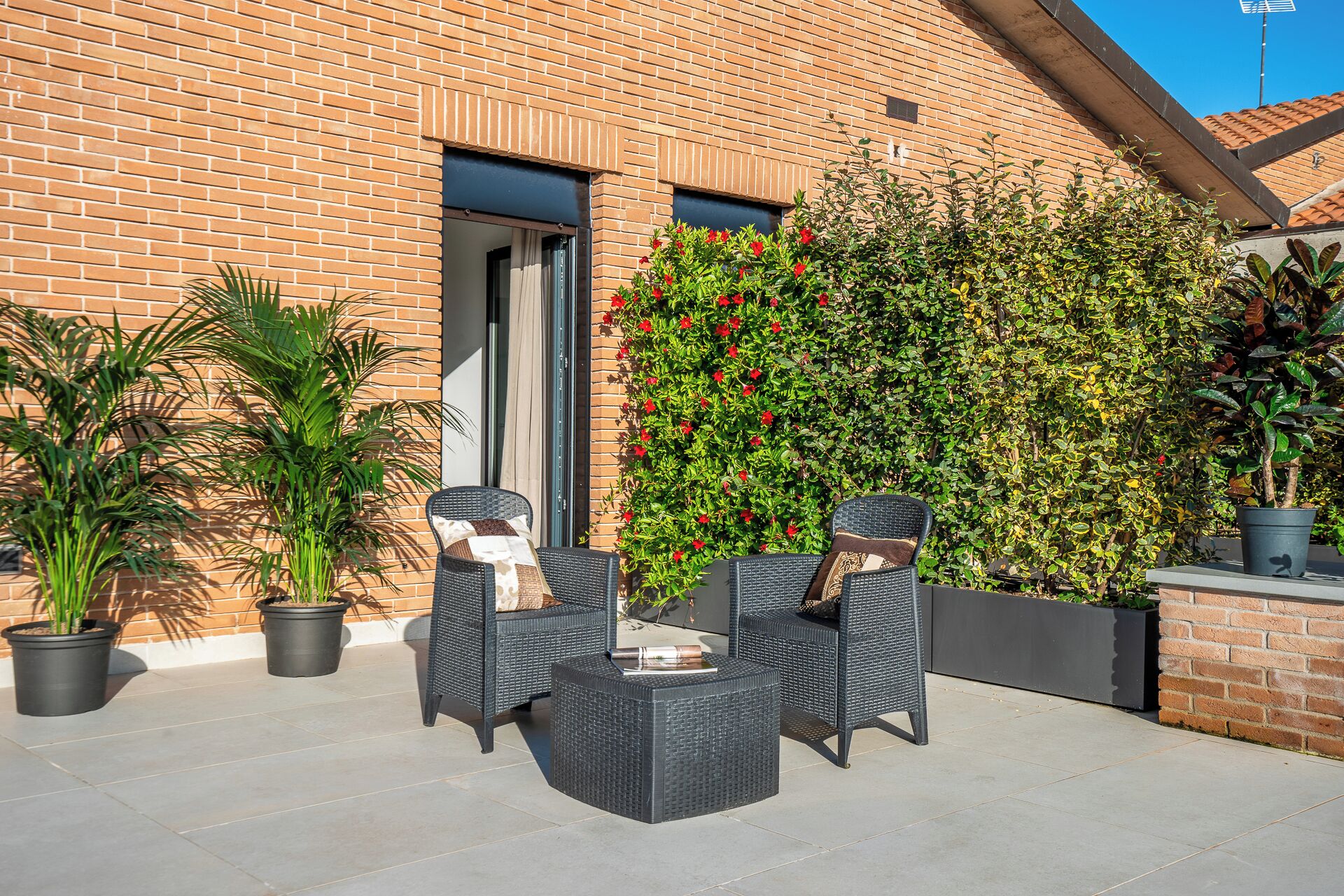 Familien-Doppel- oder -Zweibettzimmer | Terrasse/Patio