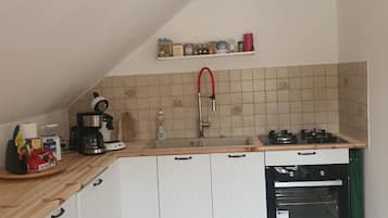 Fridge, oven, stovetop, dishwasher