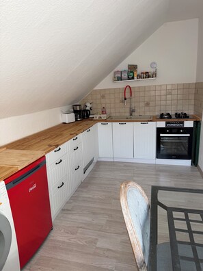 Fridge, oven, stovetop, dishwasher