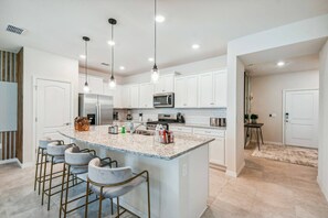 Fridge, microwave, stovetop, dishwasher - Solterra Resort Home with Private Jacuzzi (Davenport)