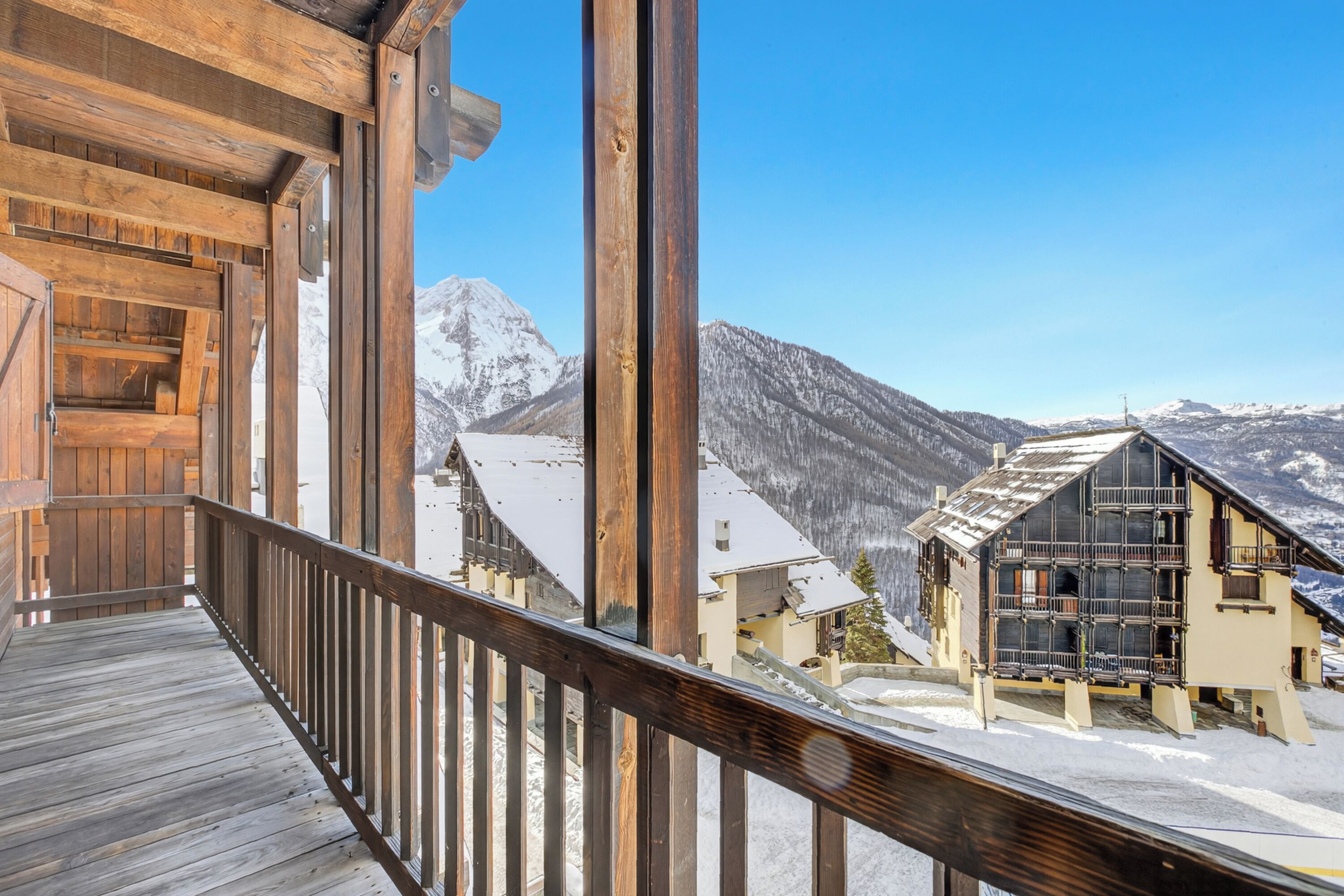 Familienapartment, Mehrere Schlafzimmer, Bergseite (Grange Hike & Ski - 39D Sestriere) | Balkon