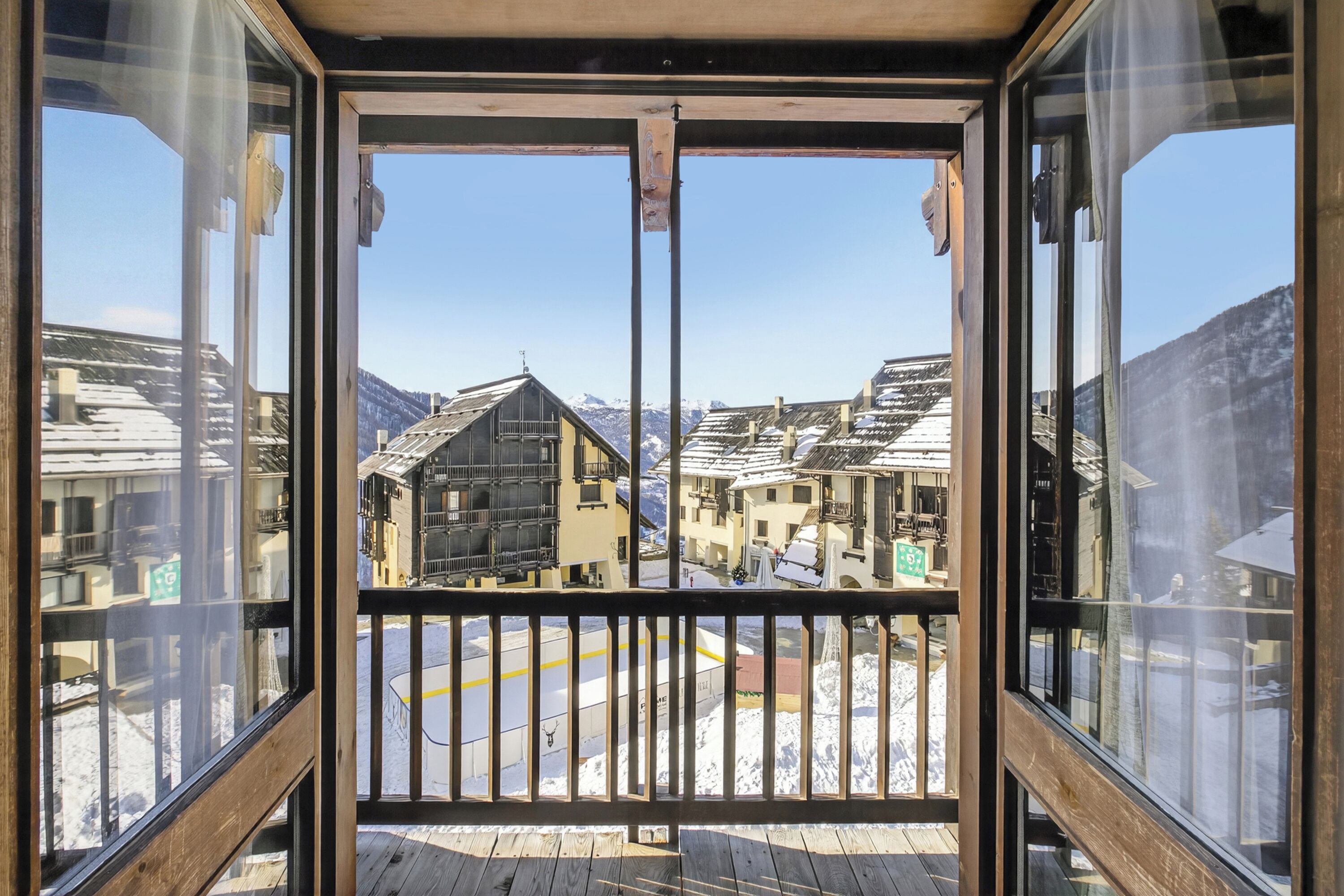 Familienapartment, Mehrere Schlafzimmer, Bergseite (Grange Hike & Ski - 26D Sestriere) | Balkon