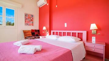 Family House, Multiple Bedrooms (Villa Filokalia With Exceptional View) | 3 bedrooms, iron/ironing board, free WiFi, bed sheets