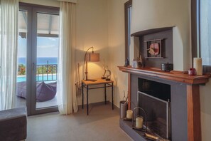 21-Zoll-Fernseher mit Kabelempfang, Kamin