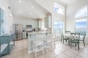 Fridge, microwave, oven, stovetop - 30A Beachfront ~ Back Deck ~ Lounge Area on Deck (Santa Rosa Beach)