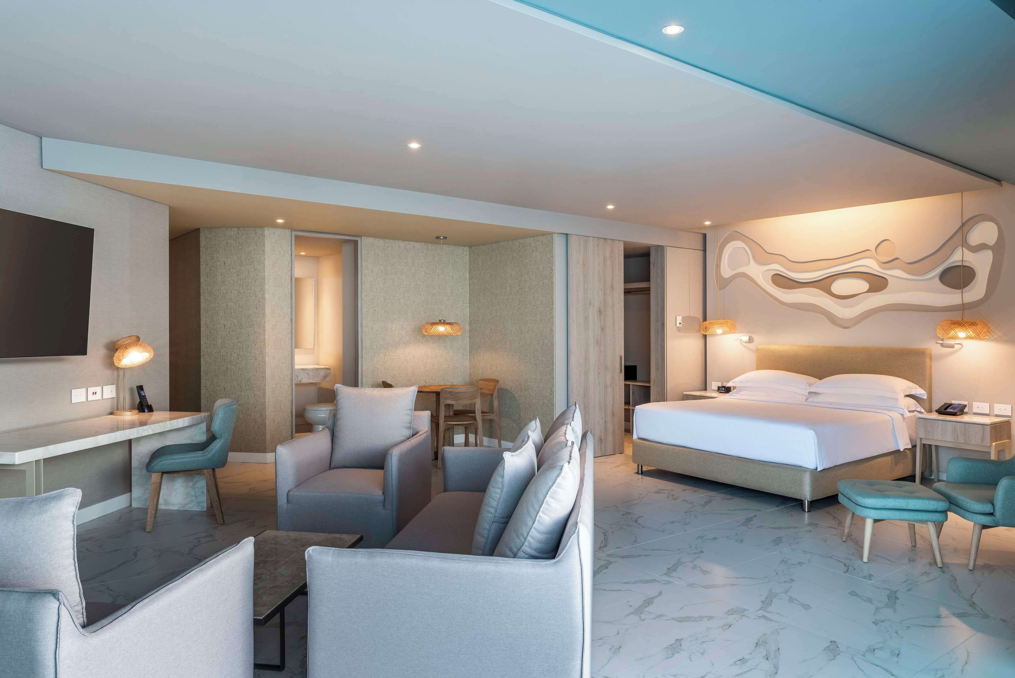 Chambre Junior, 1 très grand lit, vue océan