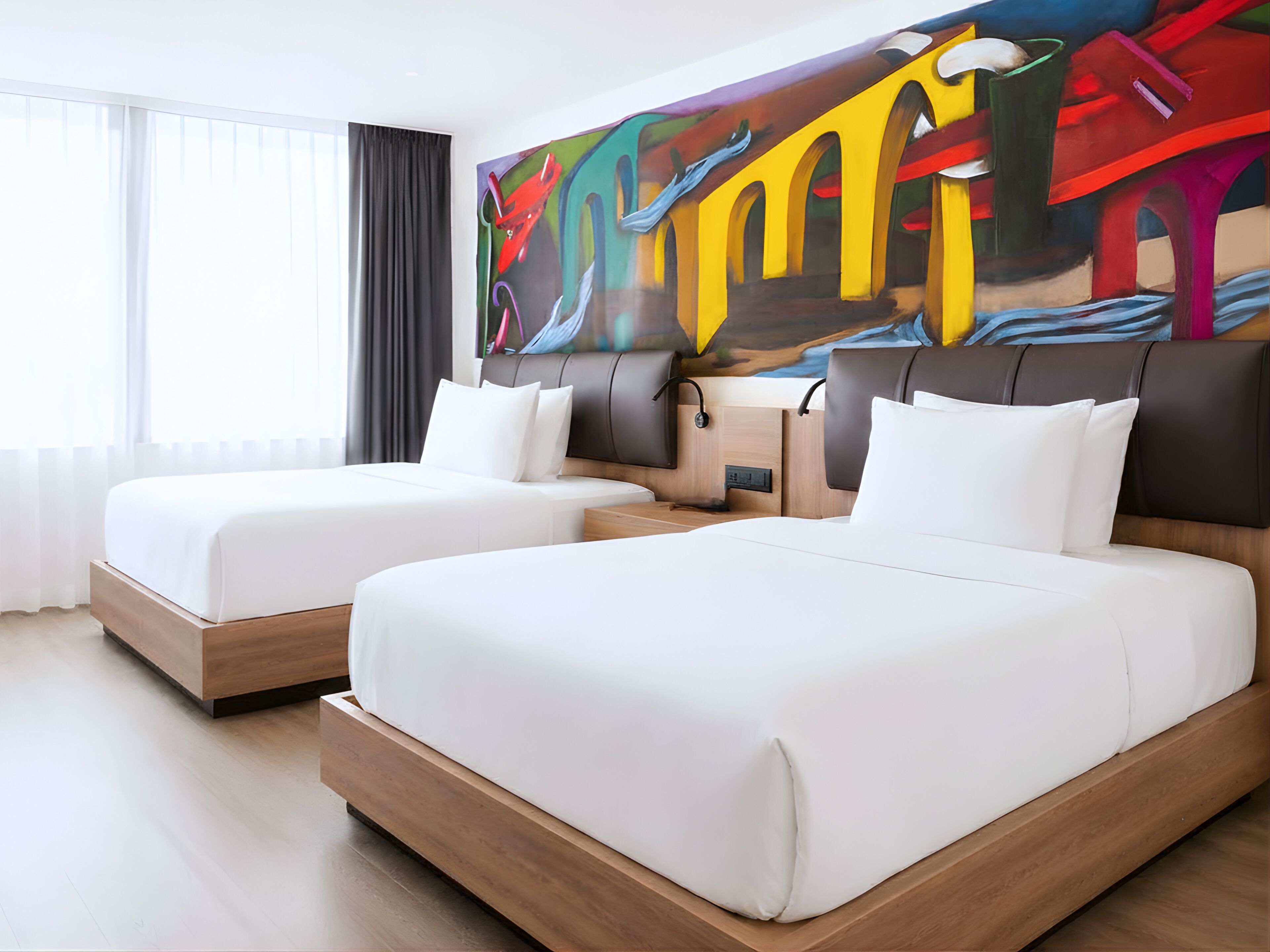Standard Room, 2 Double Beds | Premium bedding, down comforters, minibar, in-room safe