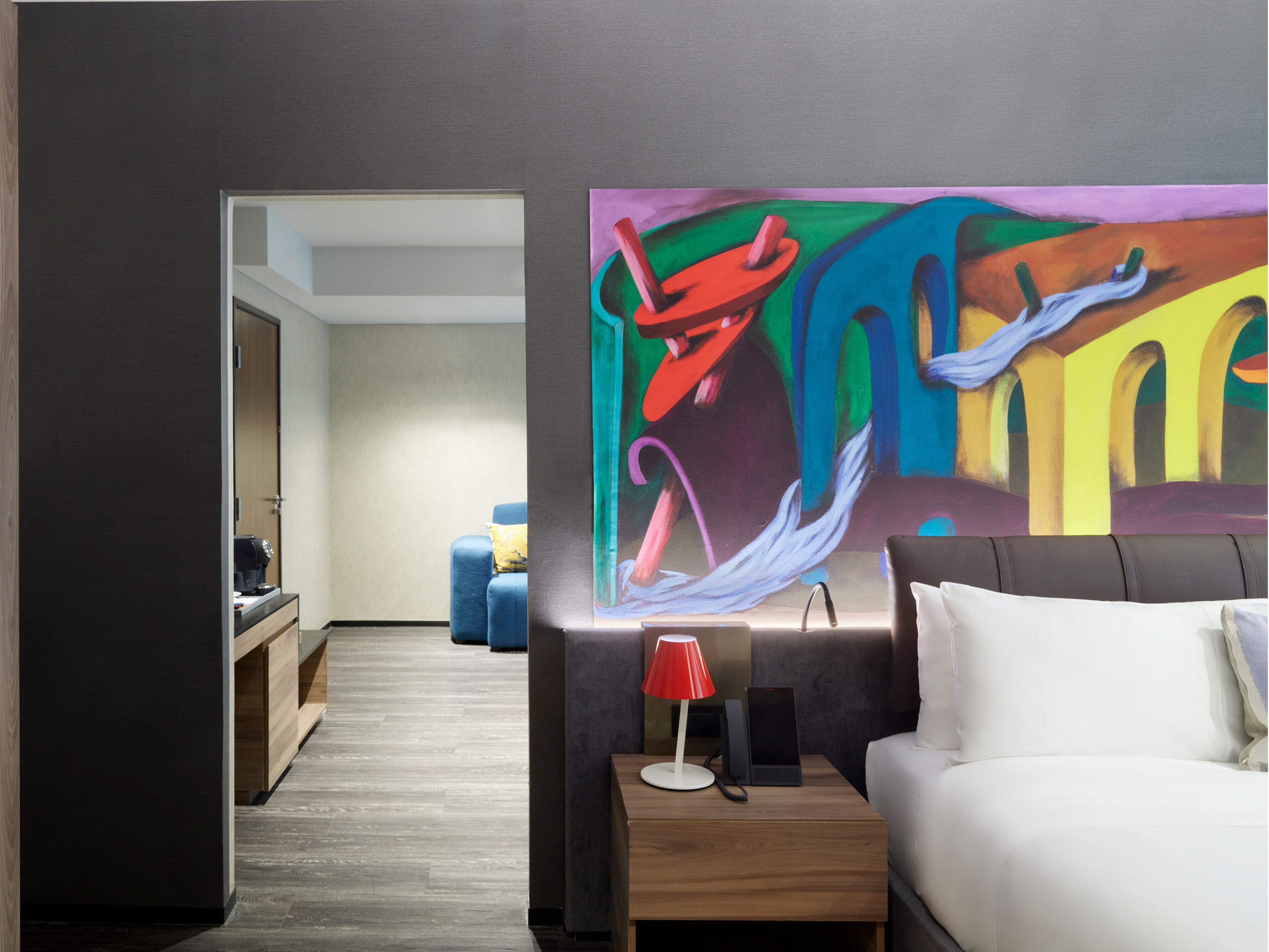 Suíte, 1 cama King, no canto (Corner) | Roupas de cama premium, edredons de pluma, frigobar, cofres nos quartos