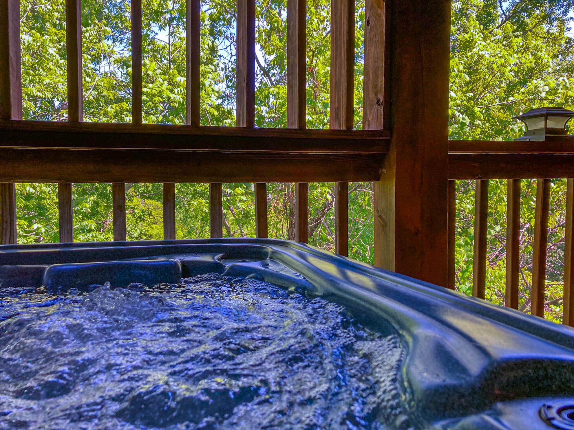 Outdoor spa tub