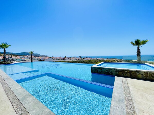 Outdoor pool, a heated pool