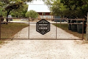 Welcome to Mischief Creek, a property with a secure entrance.