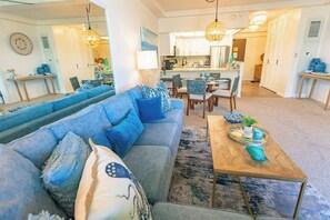 Smart TV, DVD player, books, music library