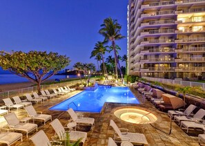 Outdoor pool, a heated pool