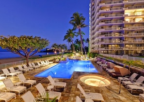 Outdoor pool, a heated pool
