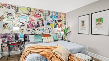 1 dormitori, escriptori, planxa i posts de planxar i wifi gratuïta