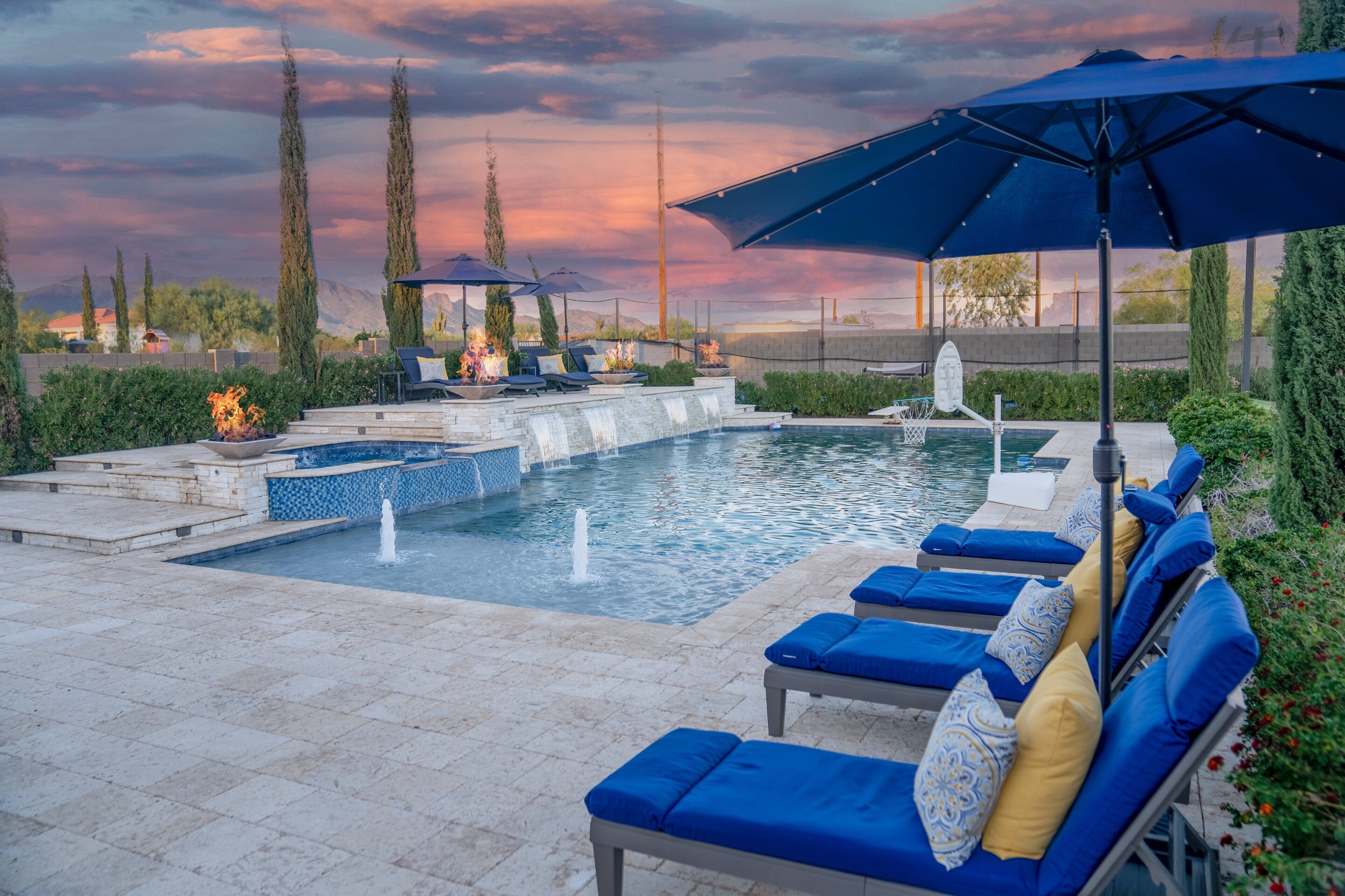 A heated pool