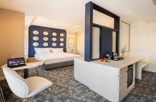 Minibar, caja de seguridad en la habitación y escritorio
